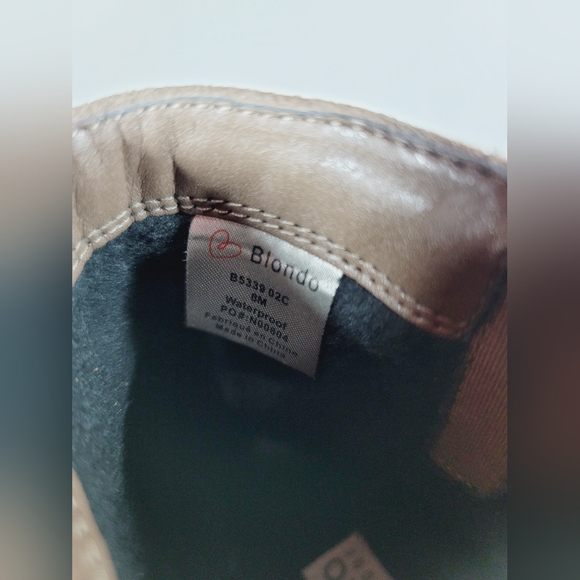 Blondo Brown Ankle Booties with Buckle Detail, Size 8M - Picture 2 of 5